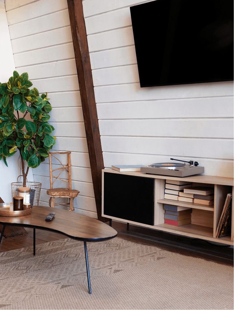 Minimal bedroom staging — placeholder
